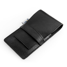Empty Manicure Case Askan black leather. For equipping with nail scissors - files - tweezers etc.