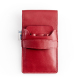 Empty Manicure Case Askan red leather. For equipping with nail scissors - files - tweezers etc.