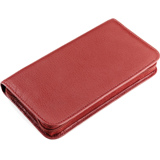 remos case Pan red a wonderful gift from high-quality leather 7-piece equipped