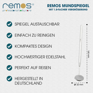 remos Mundspiegel hergestellt in Deutschland