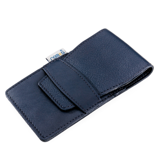 Empty Manicure Case Kore blue leather. For equipping with nail scissors - files - tweezers etc.