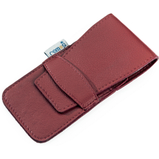 Empty Manicure Case Muriel red leather. For equipping...