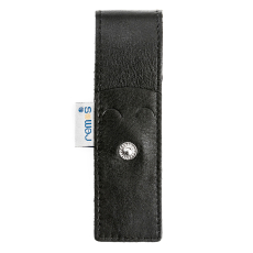 remos case Nala empty black genuine leather inside, as well as outside ideal for travel and on the way 11 x 3 cm