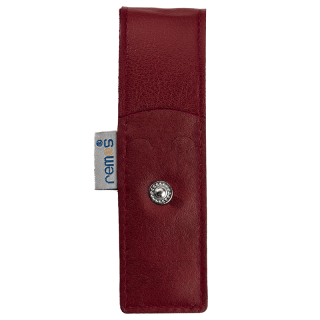 remos Etui "Nala" leer rot aus echtem Leder innen, sowie außen ideal für Reisen und unterwegs 11 x 3 cm