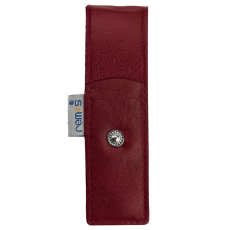 remos case Nala empty red genuine leather inside, as well as outside ideal for traveling and while traveling 11 x 3 cm