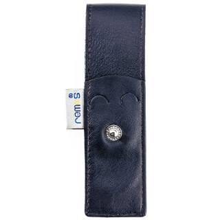 remos Etui "Nala" leer blau aus echtem Leder innen, sowie außen ideal für Reisen und unterwegs 11 x 3 cm 