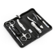 remos manicure set Pan available in red, brown, black 7-piece equipped with instruments made of stainless steel