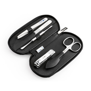 remos manicure set Tellus black made of real leather inside, as well as outside 14 x 7 cm