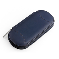 remos manicure set Tellus blue made of genuine leather inside, as well as outside 14 x 7 cm