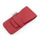 remos manicure set Muriel red made of genuine leather equipped with high quality stainless steel instruments