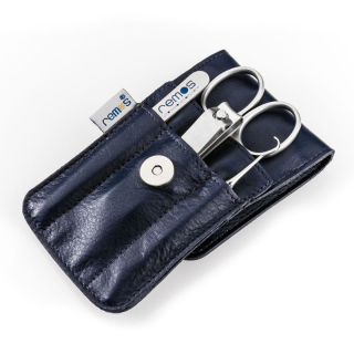 remos manicure set Svea blue with extra zippered compartment for storing jewellery, adhesive plaster, cash,
