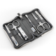 remos manicure set Tara made of genuine leather with noble metal decoration available in 6 different colours