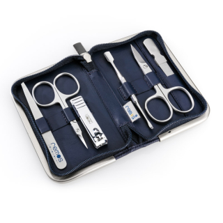 remos manicure set Tara blue equipped with 6 personal care instruments made of stainless steel