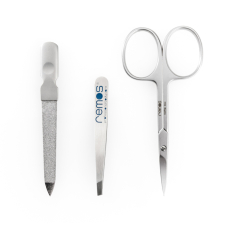 remos manicure set Nala blue made of genuine leather inside, as well as outside - ideal for on the go and fits in every pocket 11 x 3 cm