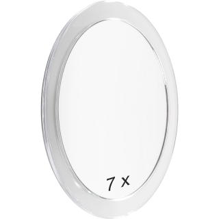 remos cosmetic mirror for a clear view with integrated suction cups to attach in the bathroom
