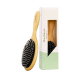 remos oval Cushion brush with pure black wild boar bristles and nylon pins.