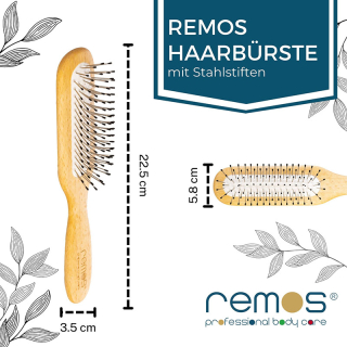 REMOS® Haarbürste mit Stahlstiften und Noppen