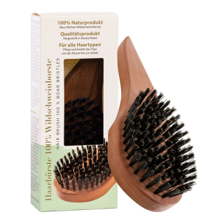remos Hairbrush Wild boar bristle made from local beech wood with real boar bristles