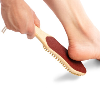 REMOS® Hornhautfeile mit Fuß-& Körperbürste 29cm Naturborste
