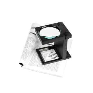 Standing magnifier/Linen tester with light Ø 110 mm