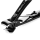 Toenail clippers in elegant design - black stainless steel