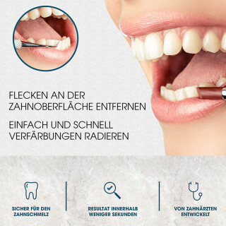 REMOS® Zahnverfärbungsradierer mit Plaqueentferner - Dentalspiegel Set