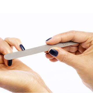 Stainless steel nail file for filing natural or gel nails