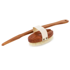 Bath Brush natural bristle with removable pear wood...