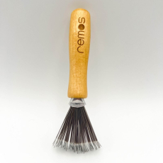 Brush cleaner made of wood