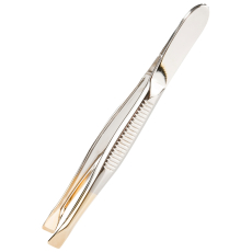 remos tweezers straight gold-plated tip