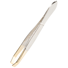 remos tweezers angled straight gold-plated tip