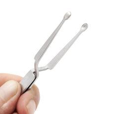stainless steel tick forceps for dogs and cats. Length 12 cm