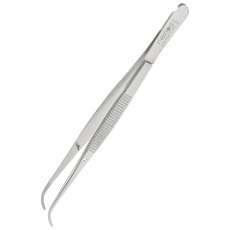 REMOS® Pinzette mit Führungsstift gebogen geriffelt 12.5 cm