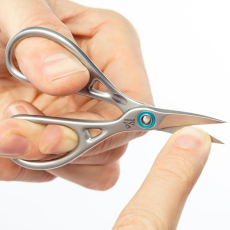 nail scissors for thick finger nails - large finger holes - stainless - length 9.5 cm