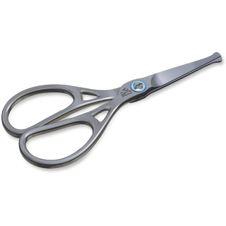 Ring Lock nasal hair scissors with micro-serrated edge - stainless - length 11 cm