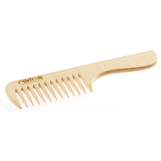 remos wooden comb with handle from indigenous beechwood - 19.5 cm
