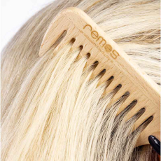 wooden comb with handle from indigenous beechwood - 22cm