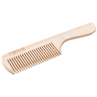 remos wooden comb with handle from indigenous beechwood - 20cm