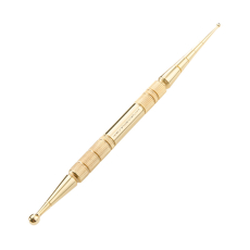 remos acupressure pen with gold-plated surface - stainless steel - 13 cm - ball &Oslash; 2/4.5 mm