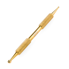 remos acupressure pen with gold-plated surface - stainless steel - 10 cm - ball &Oslash; 1.5/3.5 mm