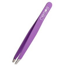 REMOS® Augenbrauenpinzette schräg Edelstahl 9 cm violett