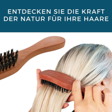 Hair brush with wild boar bristles slim