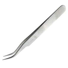 tick tweezers with curved tip 12 cm